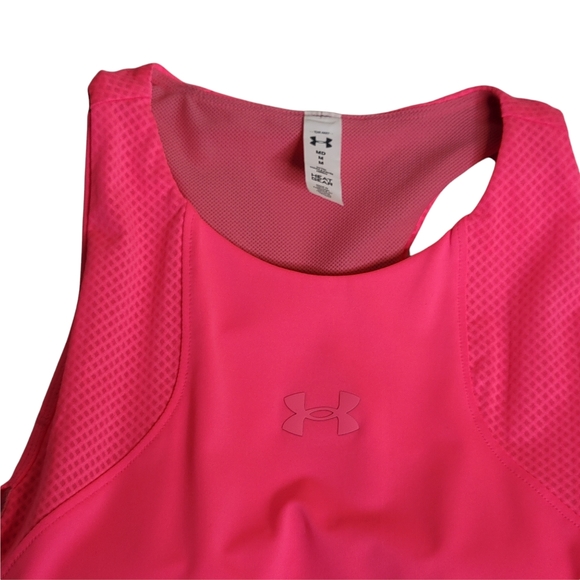 Under Armour Women's Sport 2 in 1 Racerback Tank Top BIB Avy 1356299 Hot Pink M - Picture 6 of 12